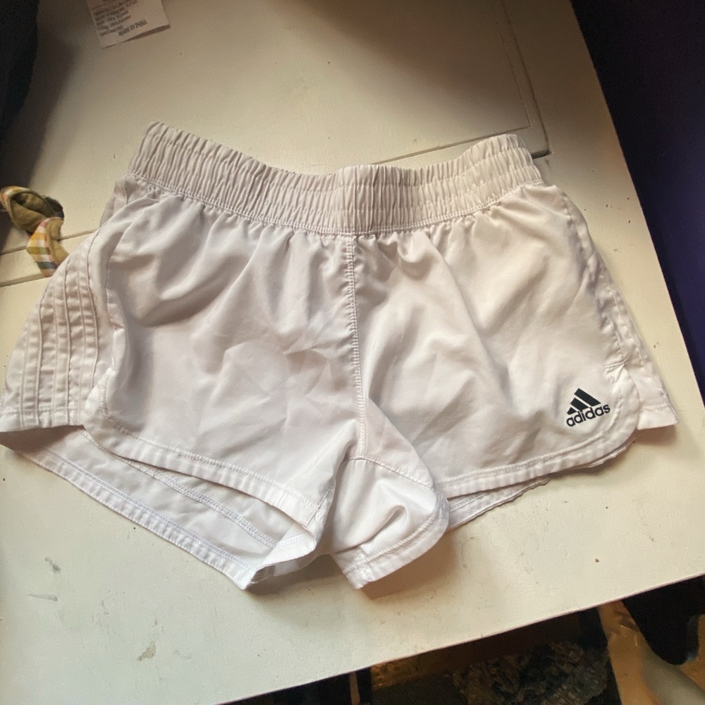 Adidas White Performance Shorts